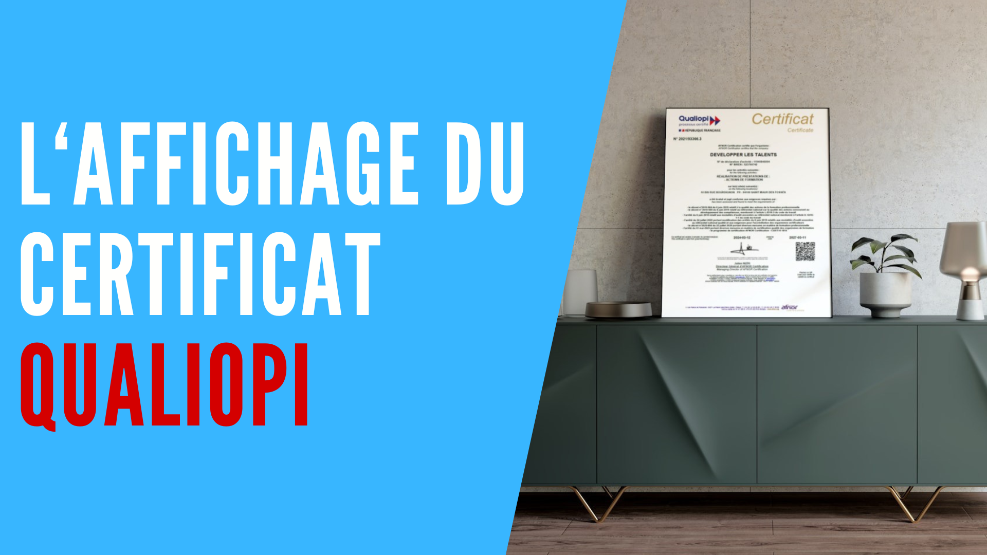 You are currently viewing L’affichage du certificat Qualiopi